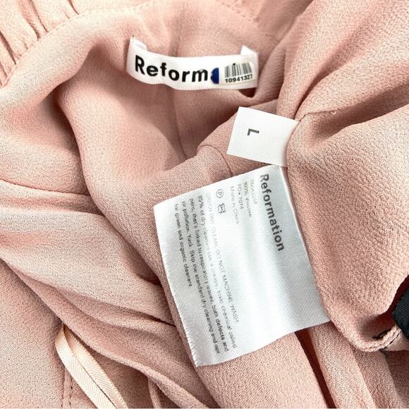 Reformation Peppermint‎ Blush Wrap Dress Womens Large - Picture 9 of 10